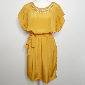 2/$20 Yellow Dress with Tie Waist Size Medium